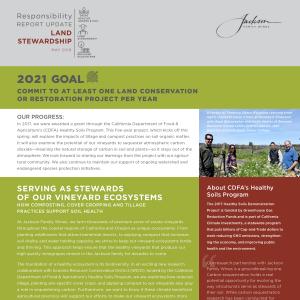 Jackson Family Wines Responsibility Report - Land 